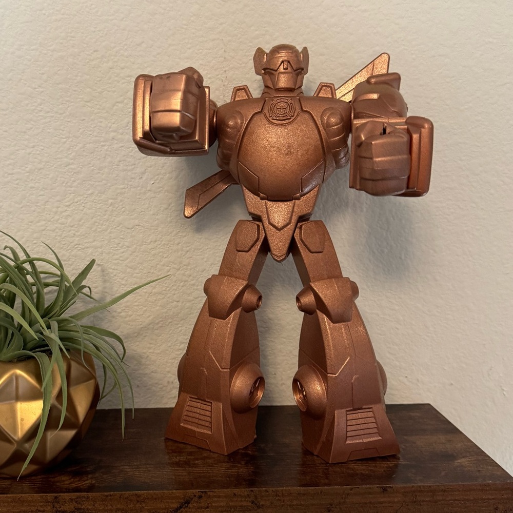 Hammered Copper Custom Painted Transformer Decorative Toy